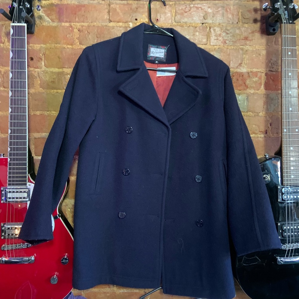 Rothschild Navy Blue Double Breasted Size 16 Coat Gem